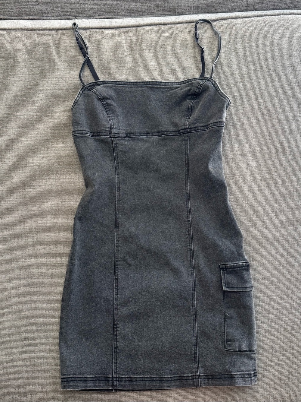 Urban Outfitters Charcoal Gray Denim Mini Dress